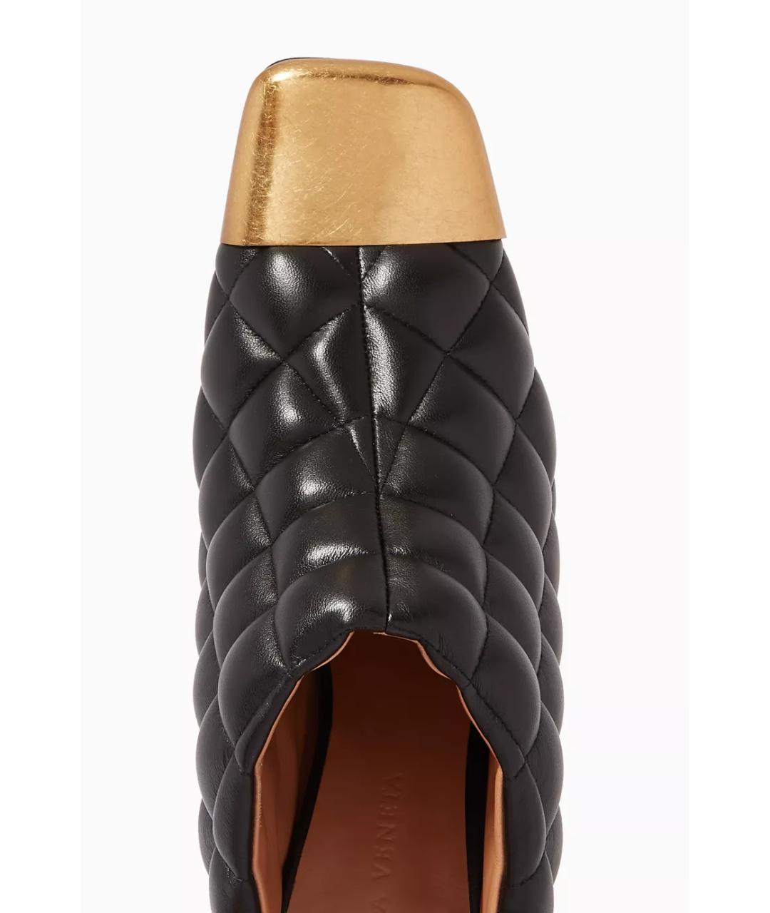 BOTTEGA VENETA Черные кожаные мюли, фото 6