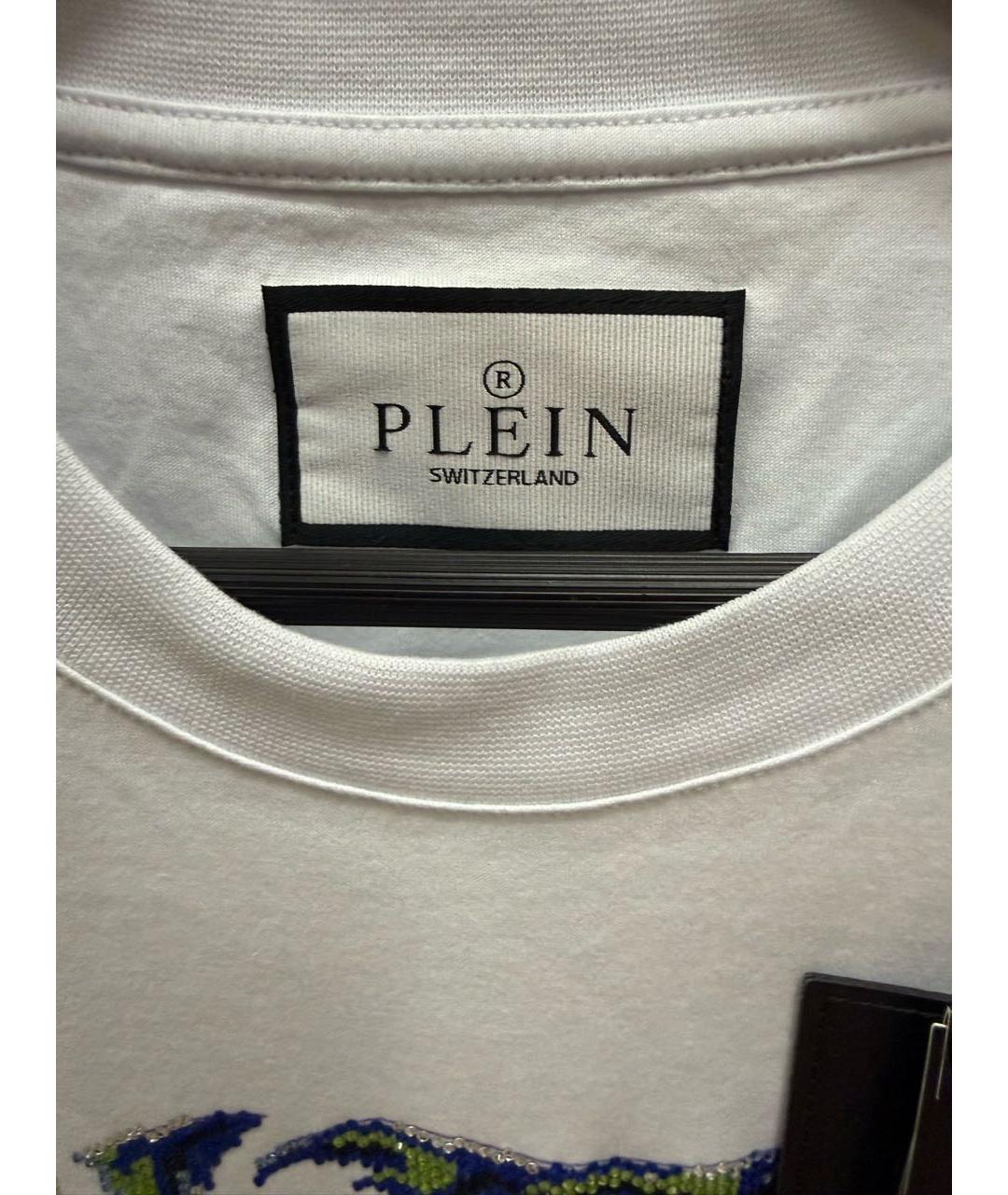 PHILIPP PLEIN Белая хлопковая футболка, фото 5