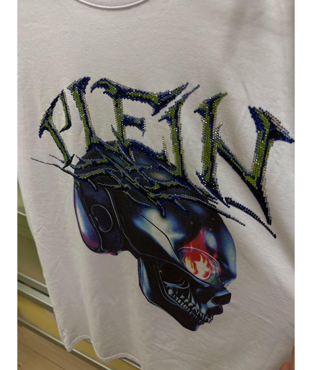 PHILIPP PLEIN Белая хлопковая футболка, фото 4
