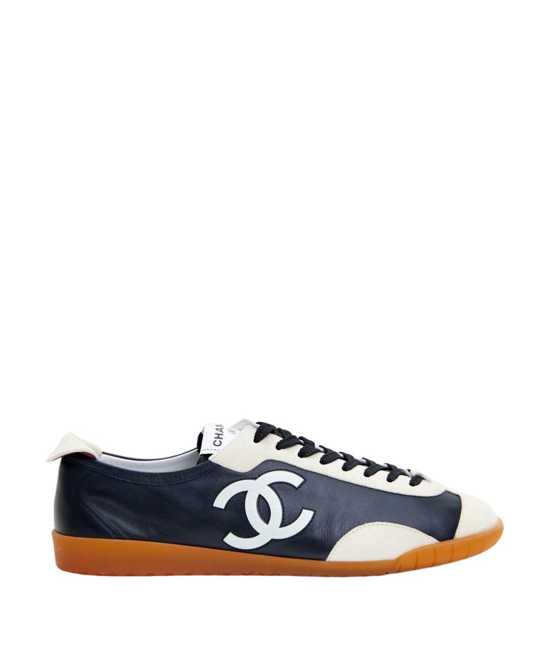 CHANEL Черные кожаные кеды, фото 1