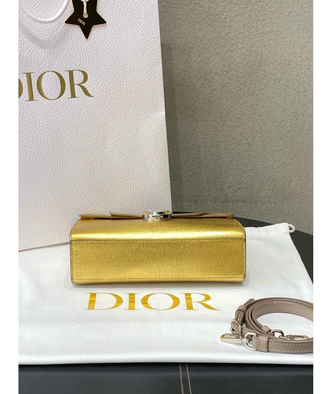 CHRISTIAN DIOR Золотая сумка с короткими ручками, фото 6