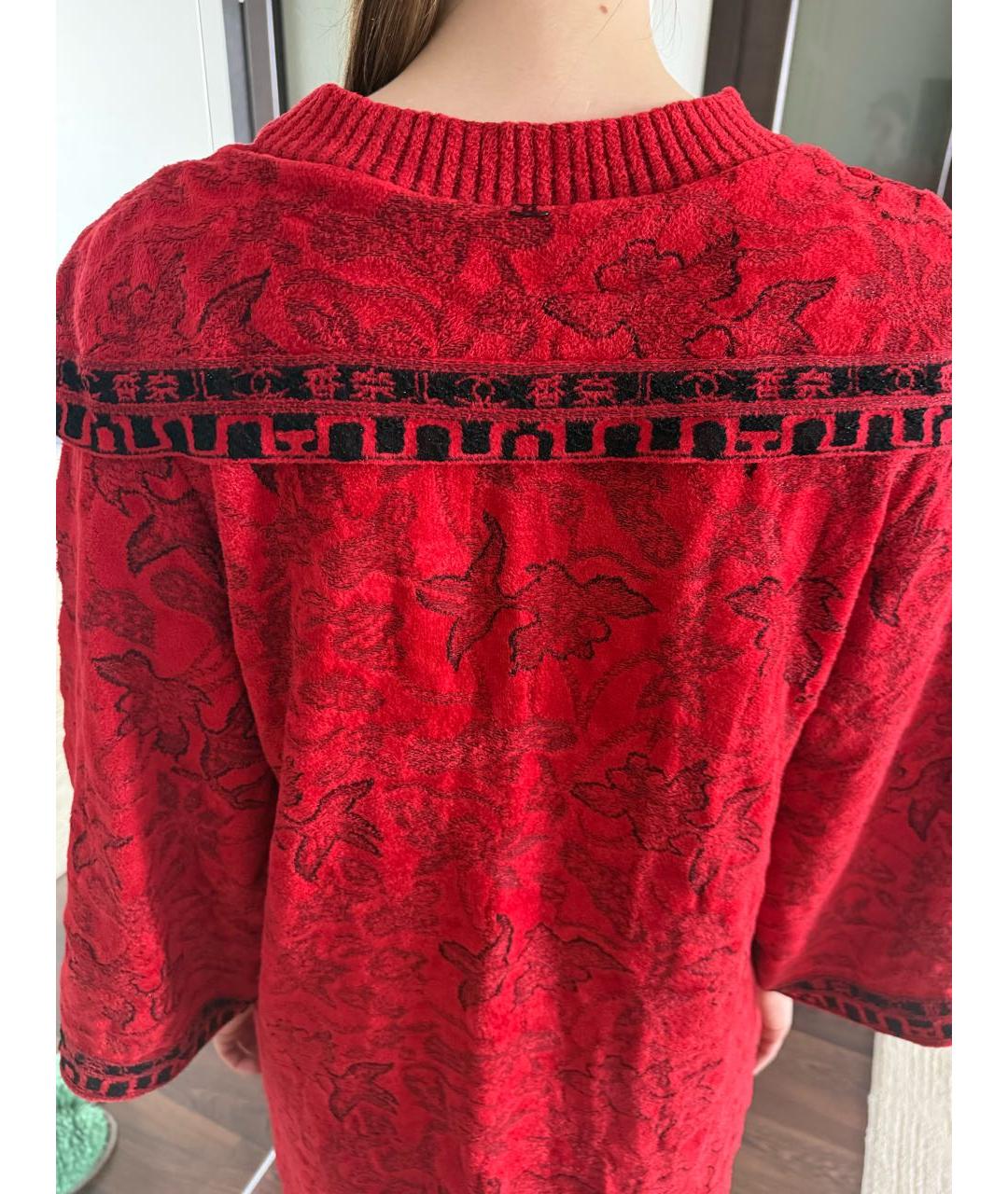 CHANEL Красное вискозное платье, фото 7