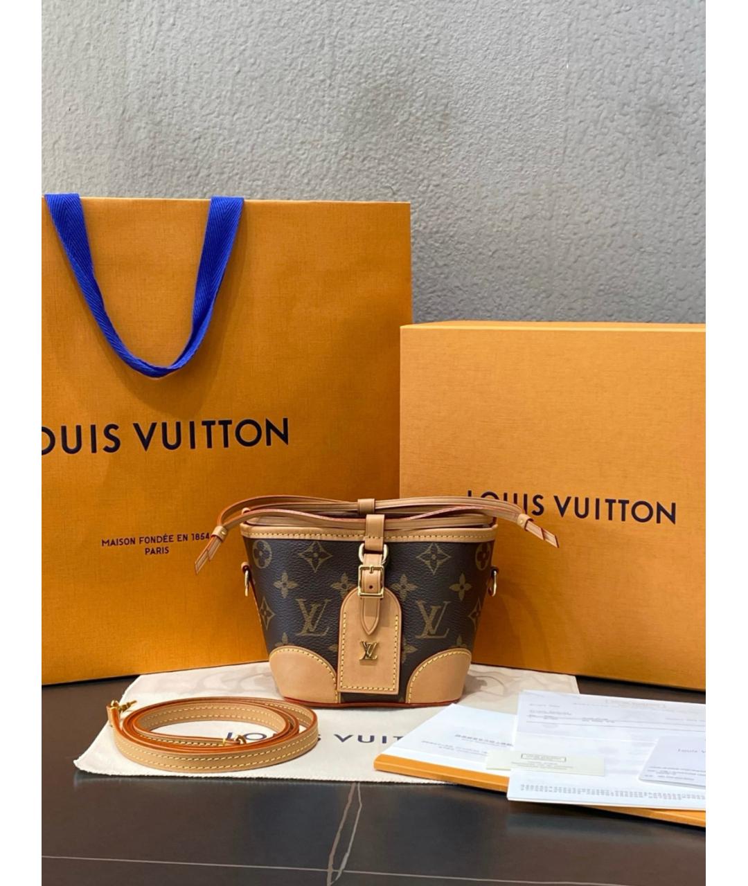 LOUIS VUITTON Коричневая сумка через плечо из канвы, фото 10