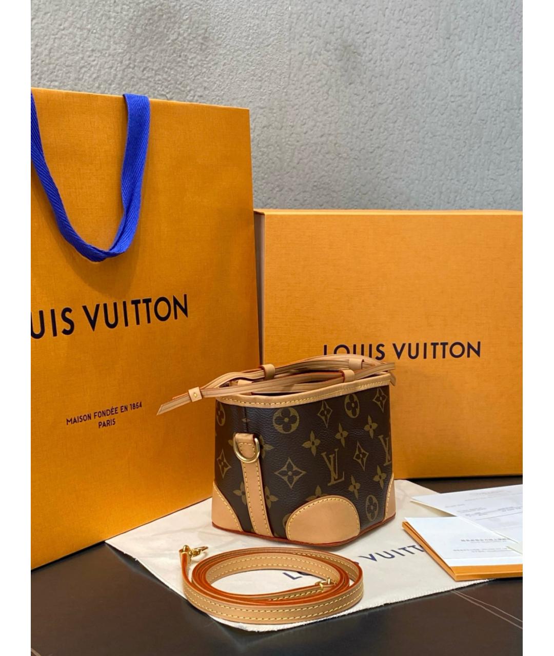 LOUIS VUITTON Коричневая сумка через плечо из канвы, фото 5