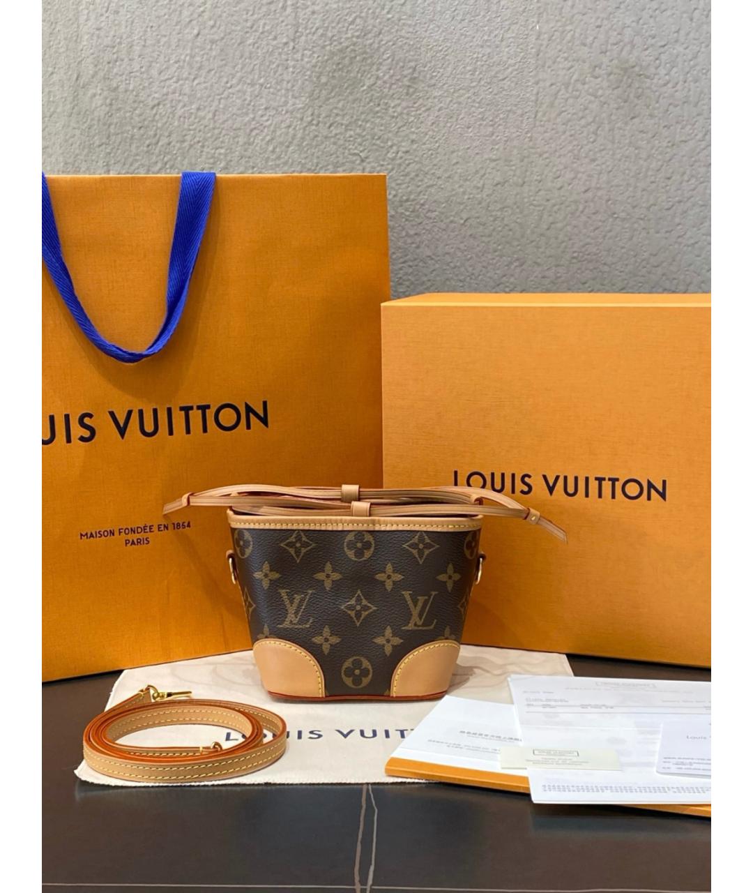 LOUIS VUITTON Коричневая сумка через плечо из канвы, фото 3