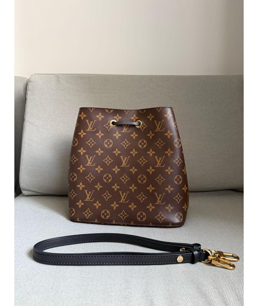 LOUIS VUITTON Коричневая сумка через плечо из канвы, фото 2