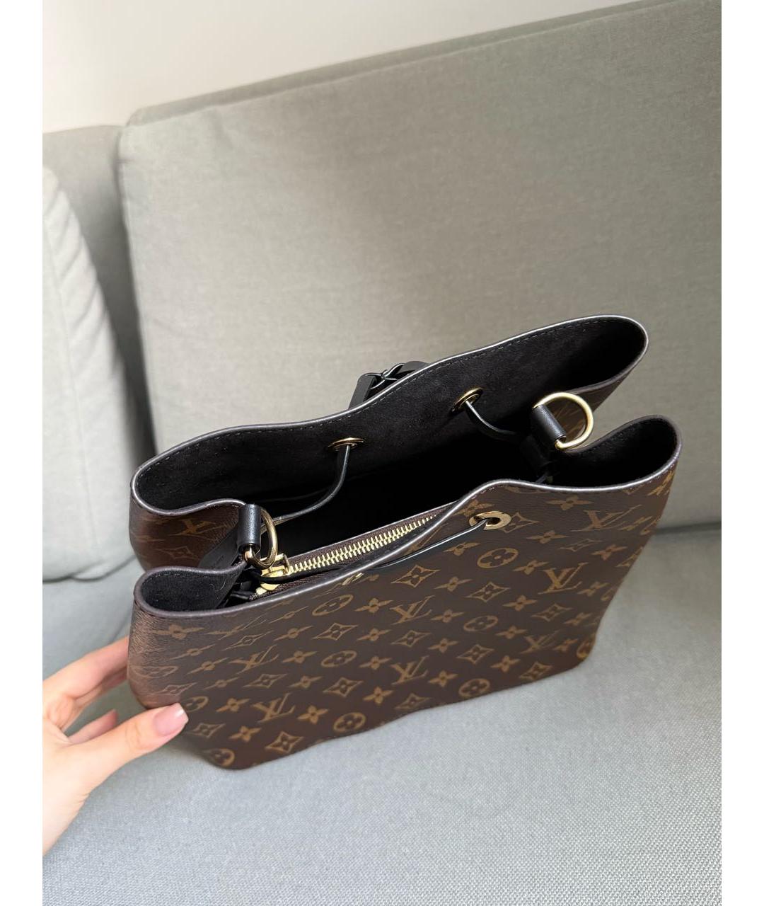 LOUIS VUITTON Коричневая сумка через плечо из канвы, фото 6
