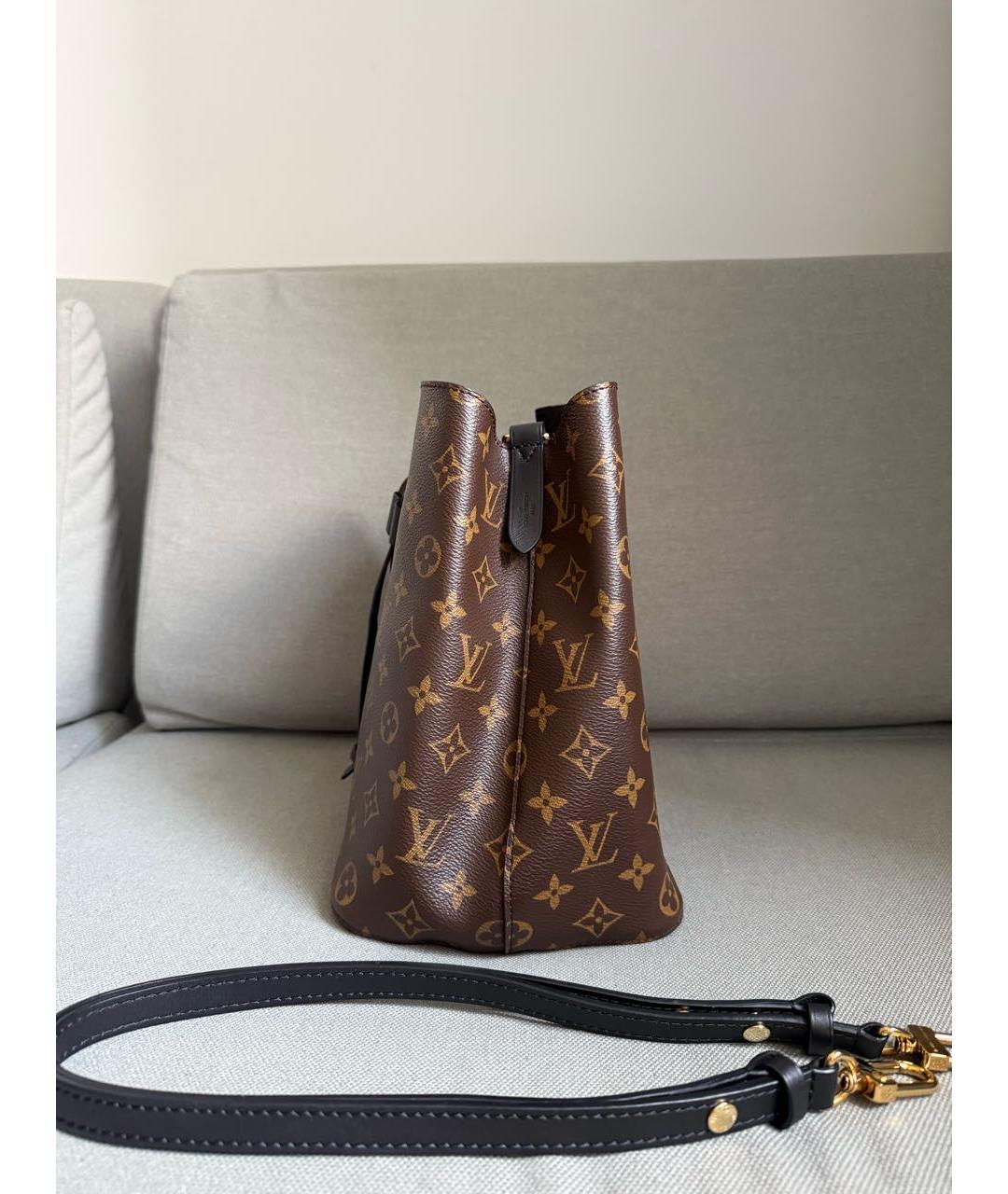 LOUIS VUITTON Коричневая сумка через плечо из канвы, фото 4