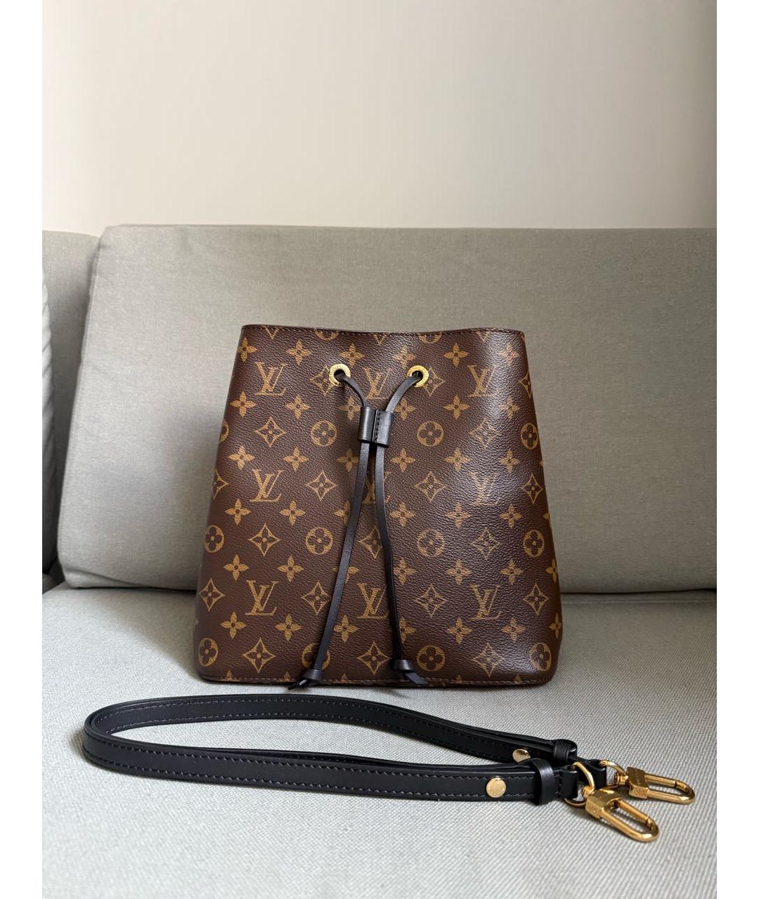 LOUIS VUITTON Коричневая сумка через плечо из канвы, фото 9