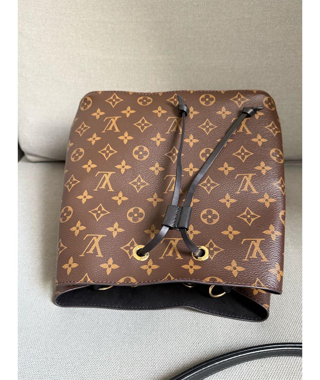 LOUIS VUITTON Коричневая сумка через плечо из канвы, фото 7
