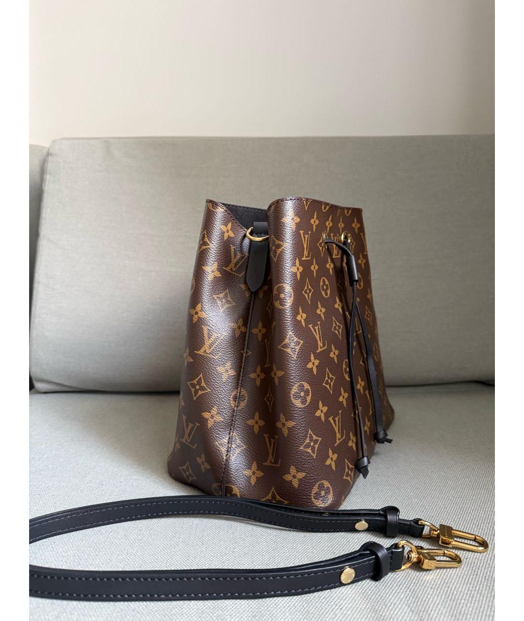 LOUIS VUITTON Коричневая сумка через плечо из канвы, фото 3
