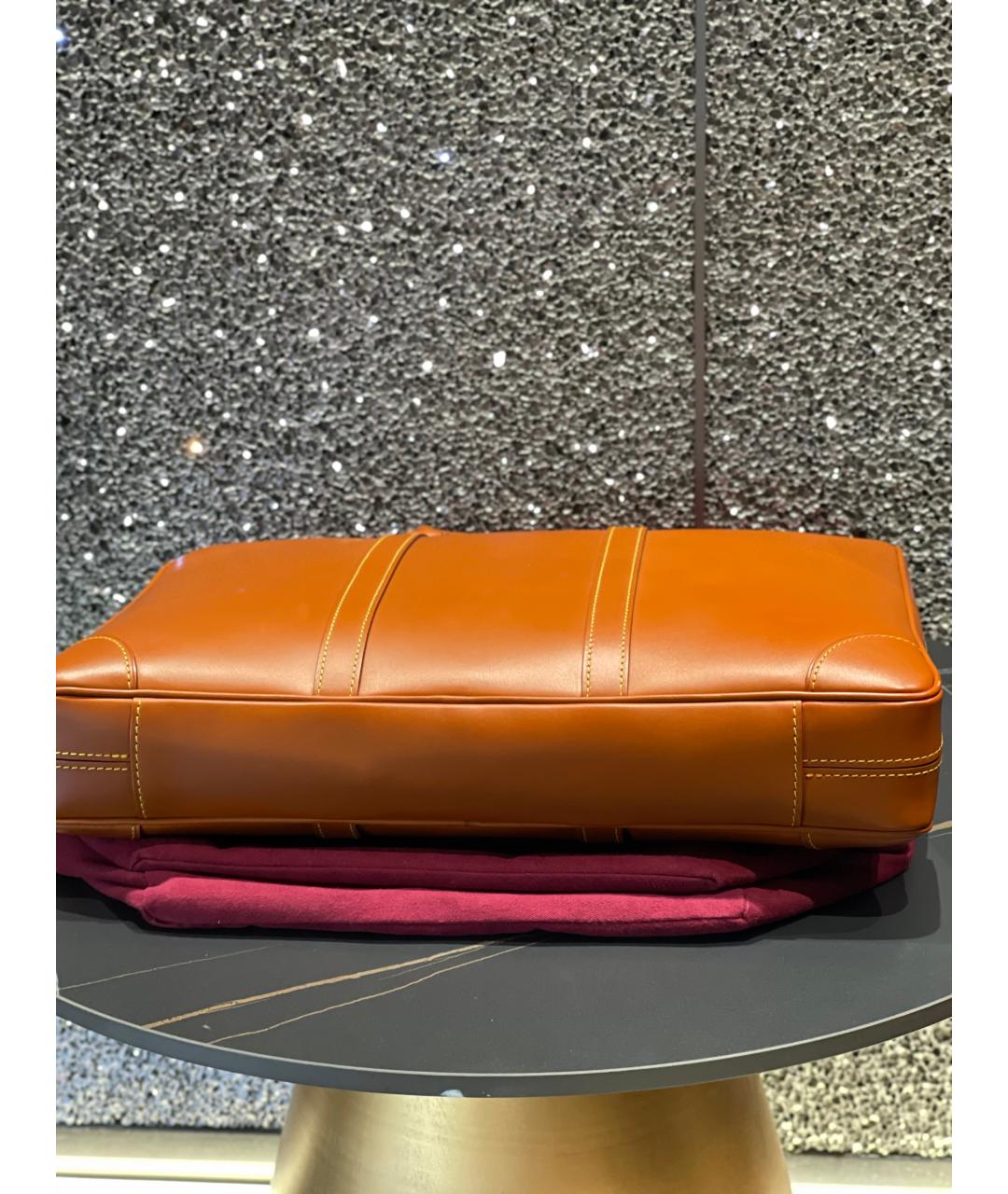 LOUIS VUITTON Коричневая кожаная сумка тоут, фото 5