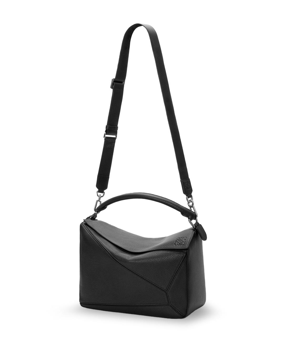 LOEWE Черная кожаная сумка на плечо, фото 3