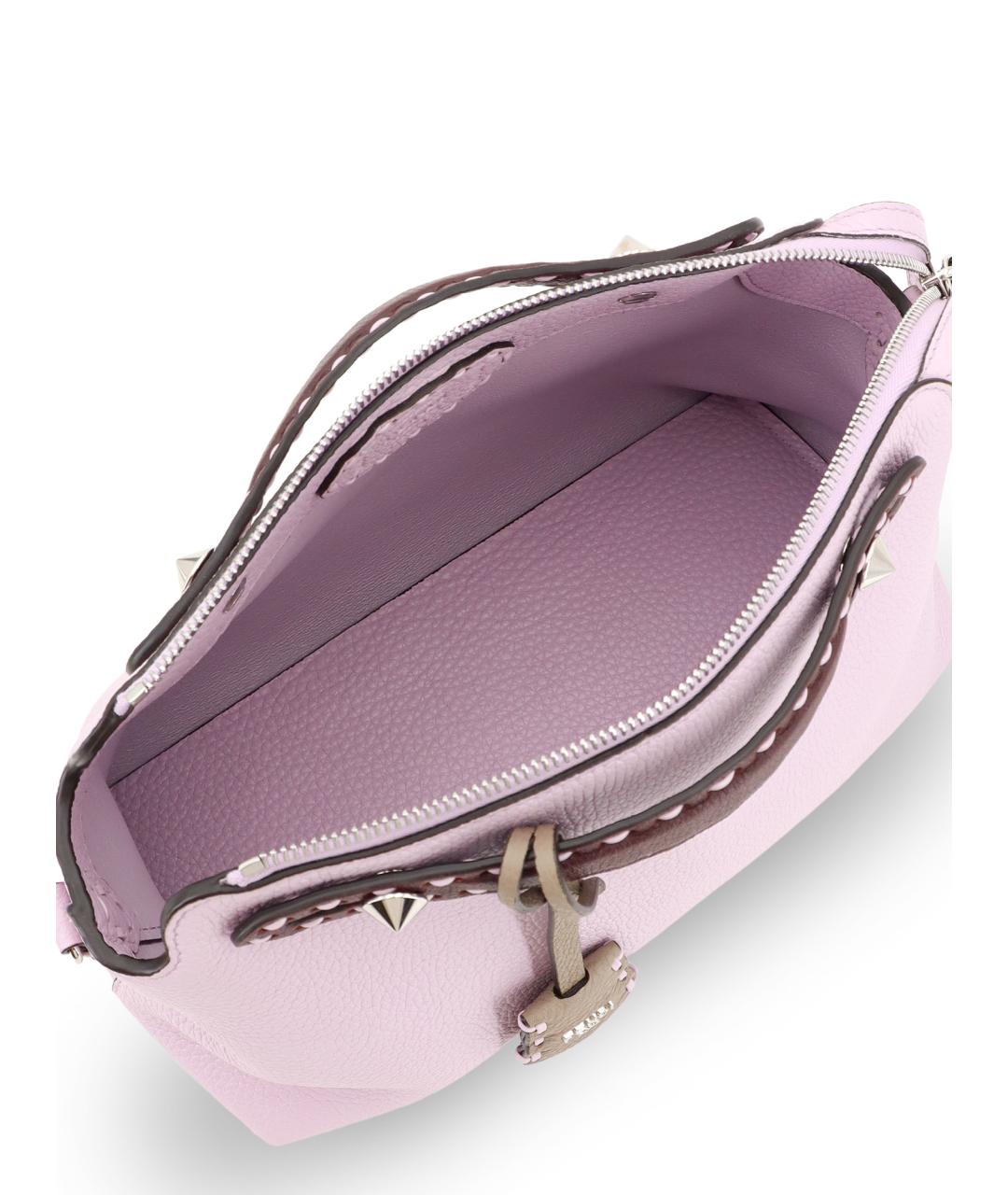 FENDI Розовая кожаная сумка через плечо, фото 4