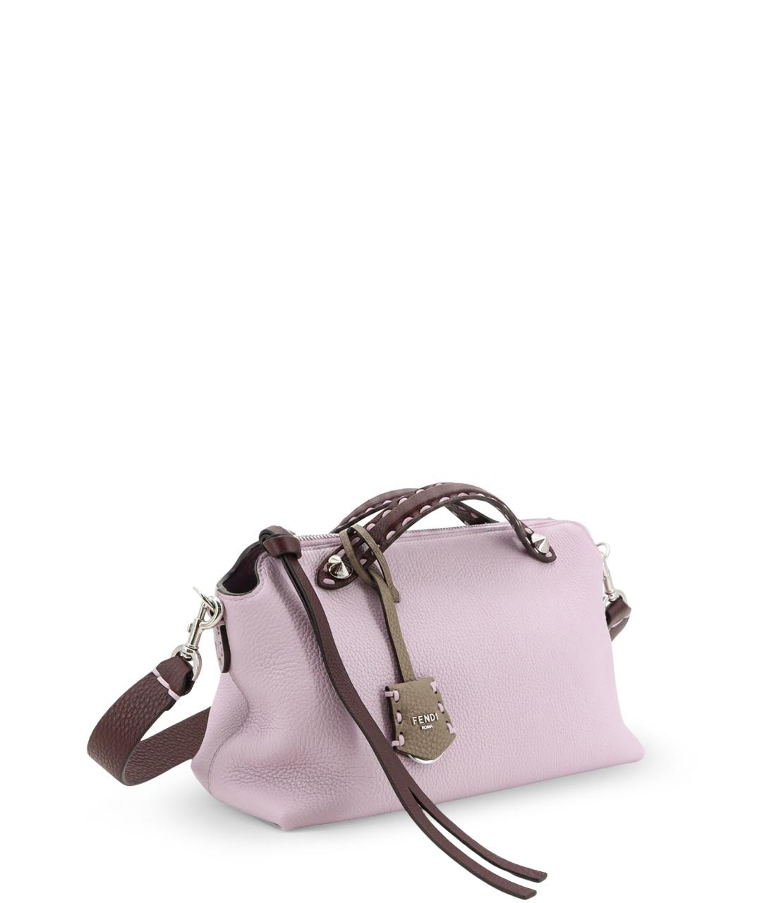 FENDI Розовая кожаная сумка через плечо, фото 3