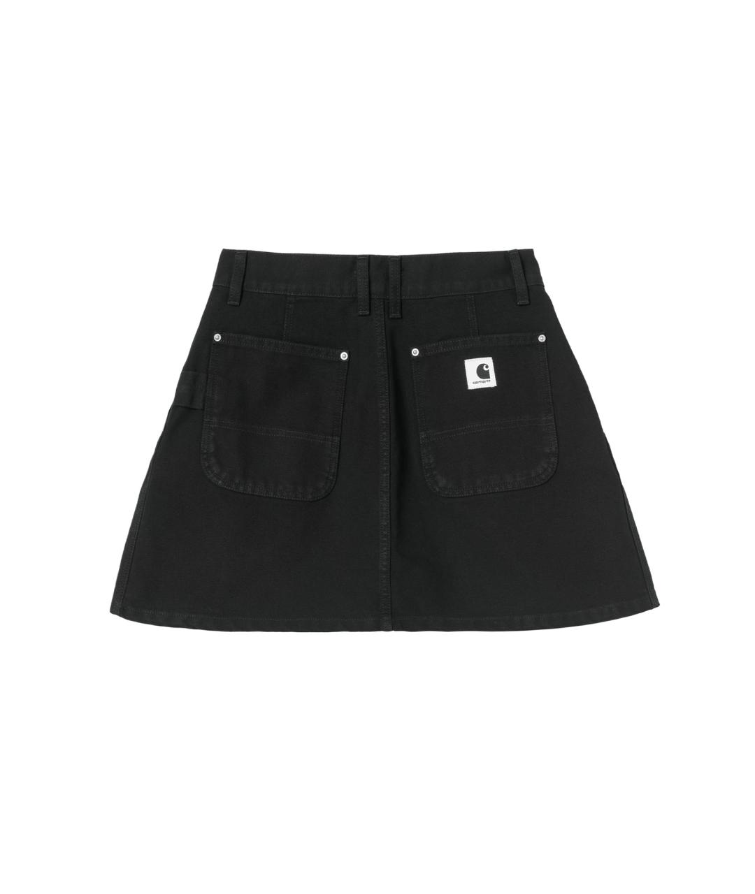 CARHARTT WIP Черная хлопковая юбка мини, фото 2