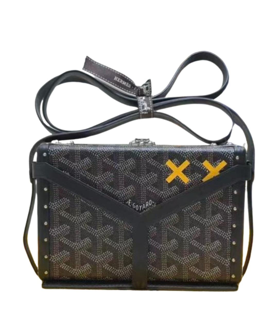 GOYARD Черная сумка через плечо из канвы, фото 1