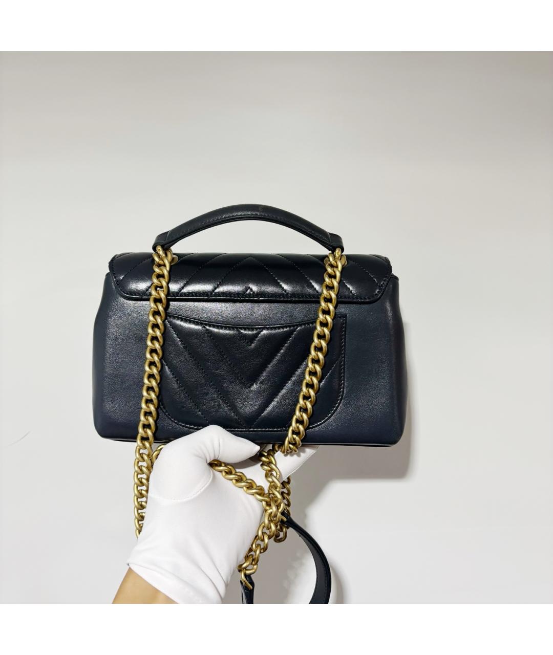 CHANEL Темно-синяя кожаная сумка через плечо, фото 2