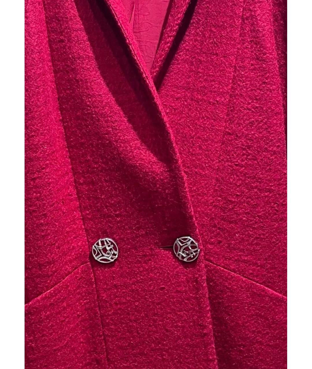 CHANEL Красное шерстяное пальто, фото 2