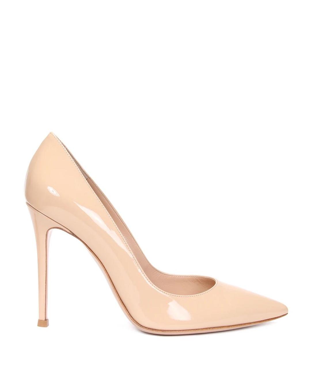GIANVITO ROSSI Бежевые кожаные туфли, фото 1