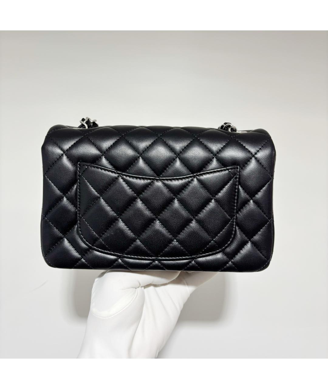 CHANEL Черная кожаная сумка через плечо, фото 3