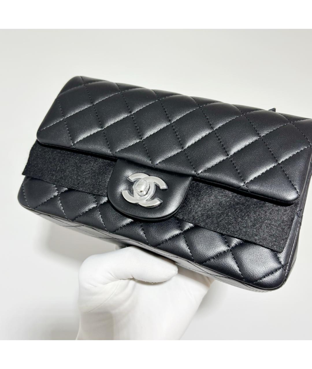 CHANEL Черная кожаная сумка через плечо, фото 4