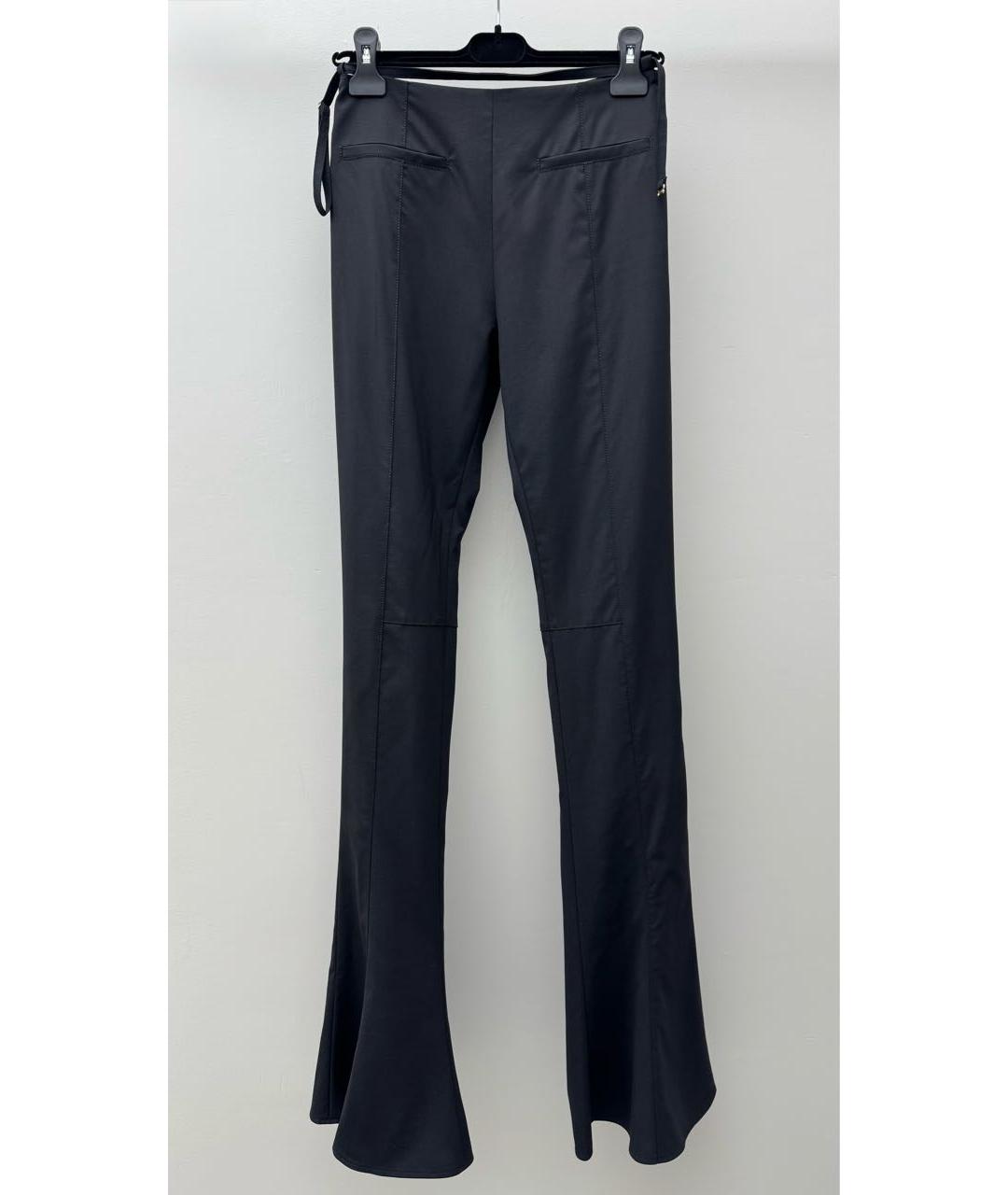 JACQUEMUS Черные шерстяные брюки узкие, фото 3