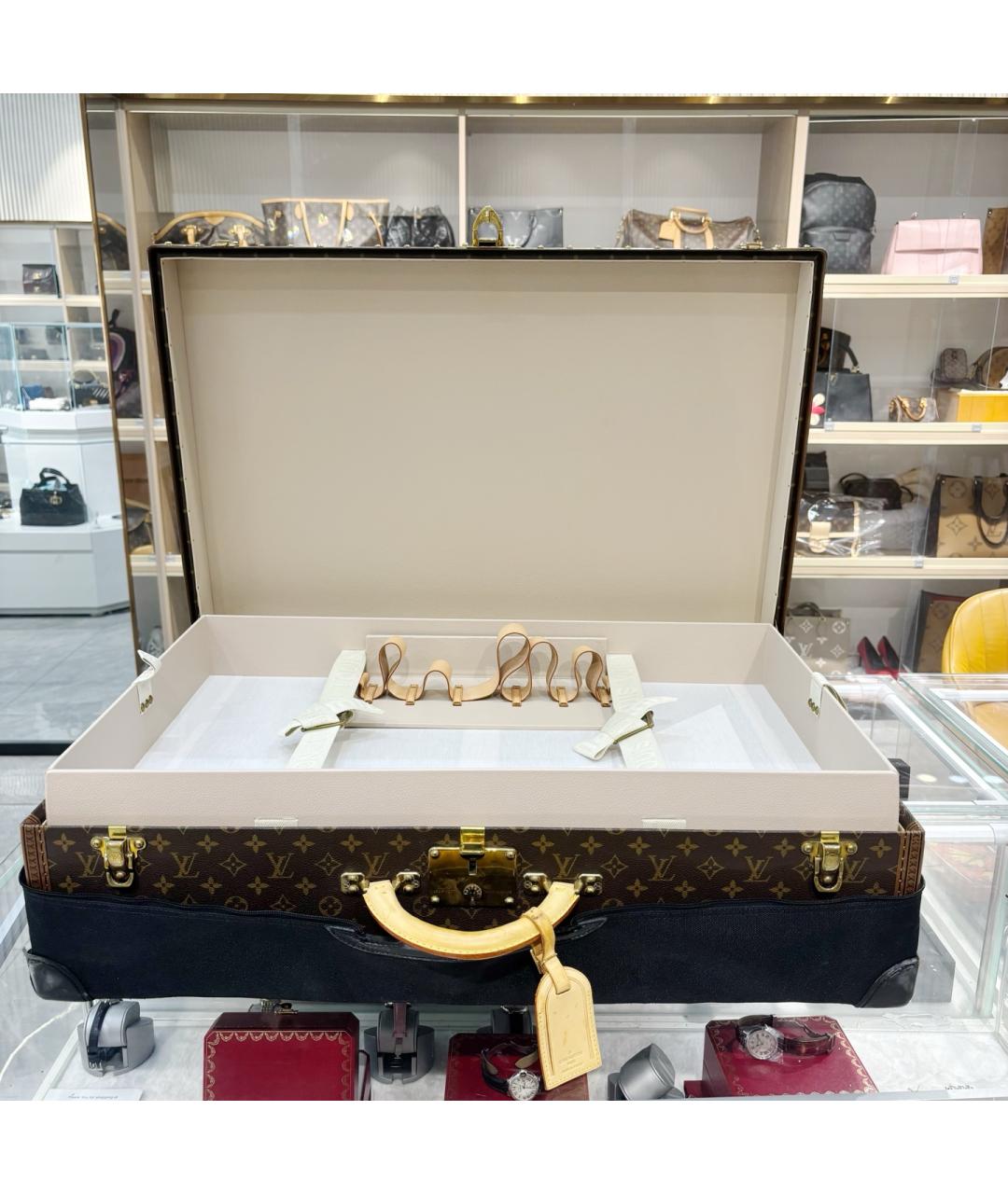 LOUIS VUITTON Коричневый чемодан из канвы, фото 2