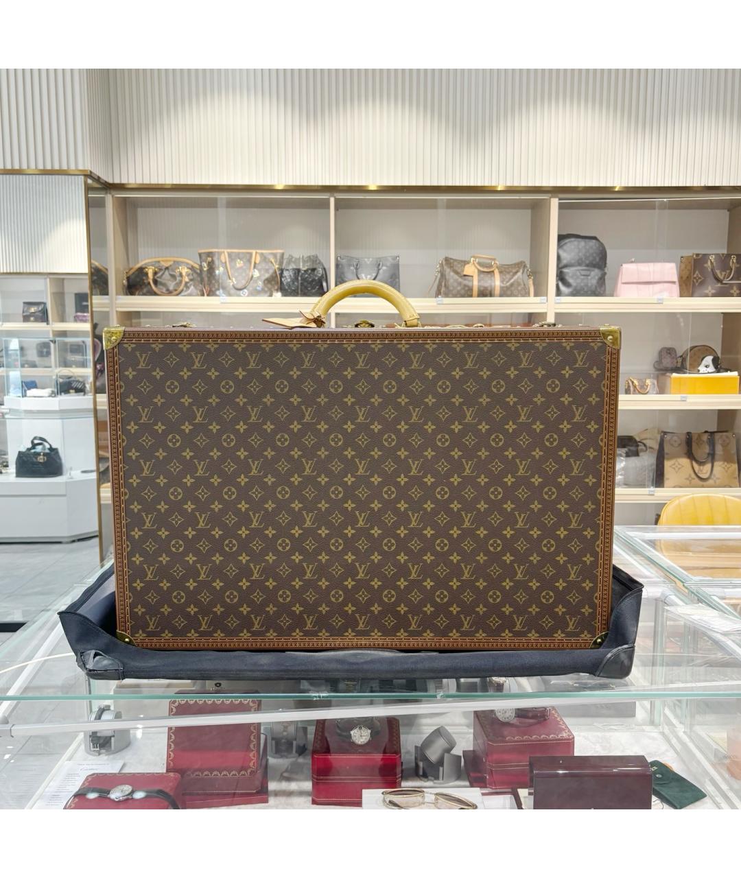 LOUIS VUITTON Коричневый чемодан из канвы, фото 6