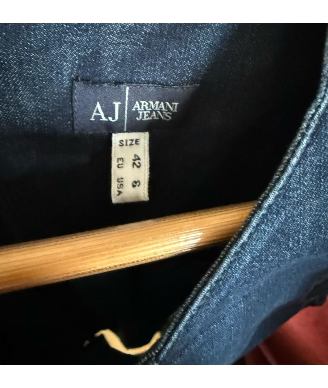 ARMANI JEANS Темно-синее деним повседневное платье, фото 4