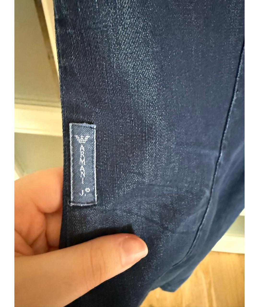 ARMANI JEANS Темно-синее деним повседневное платье, фото 3