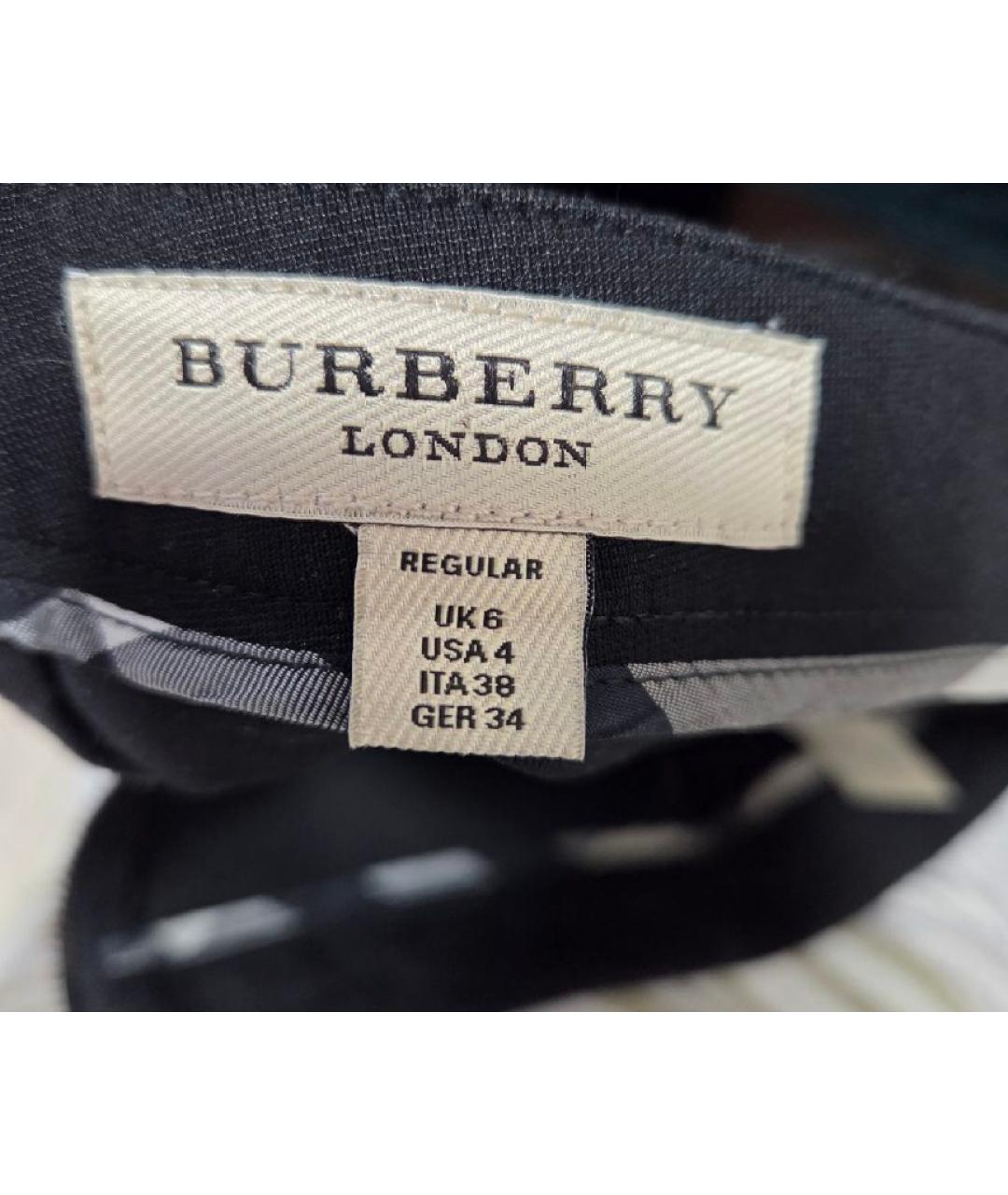 BURBERRY Черные ацетатные брюки узкие, фото 3