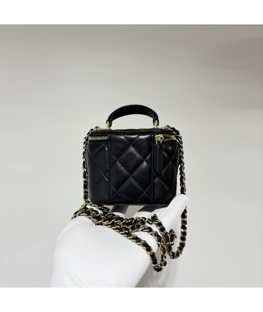 CHANEL Черная кожаная сумка через плечо, фото 2