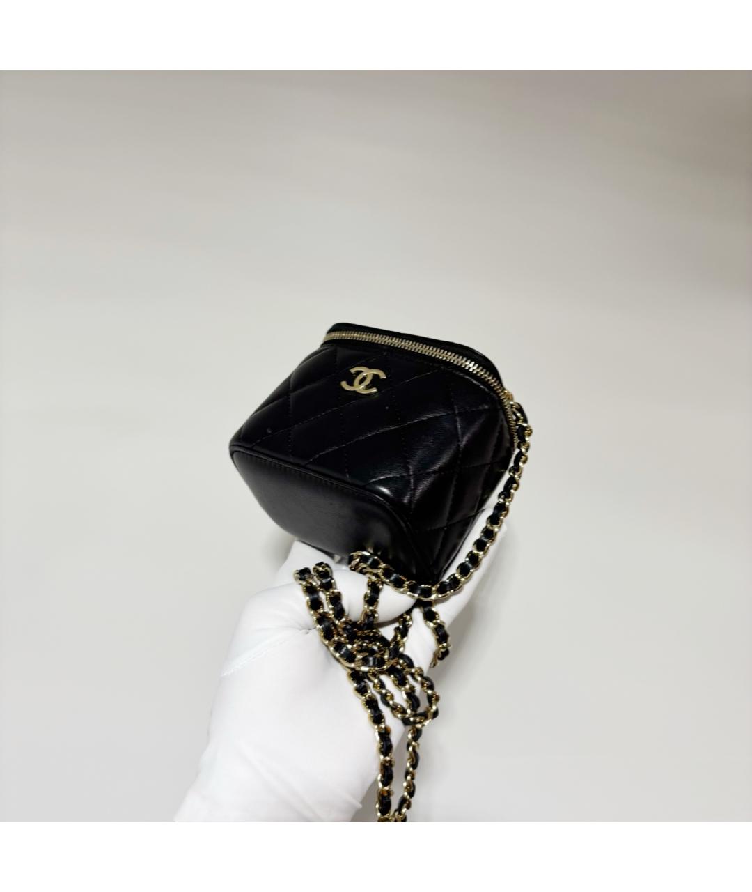 CHANEL Черная кожаная сумка через плечо, фото 3