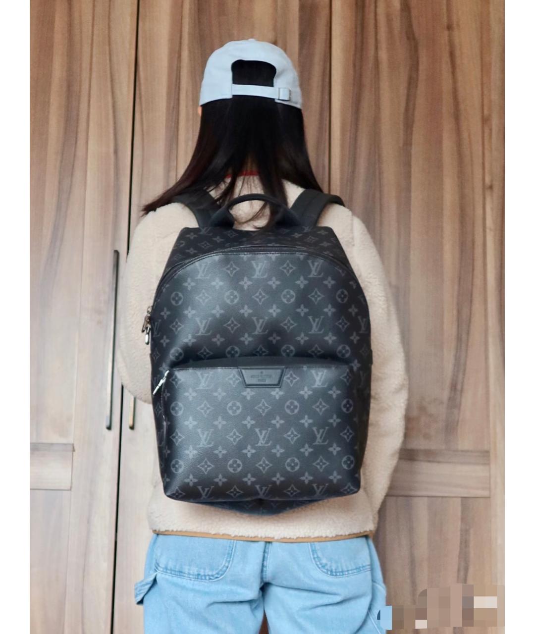 LOUIS VUITTON Черный рюкзак из канвы, фото 6