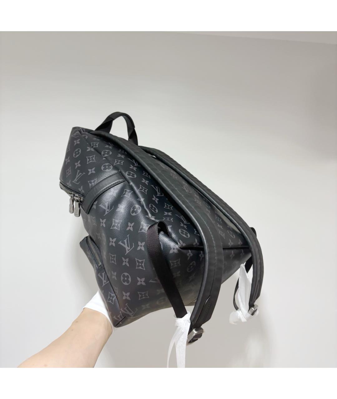 LOUIS VUITTON Черный рюкзак из канвы, фото 4
