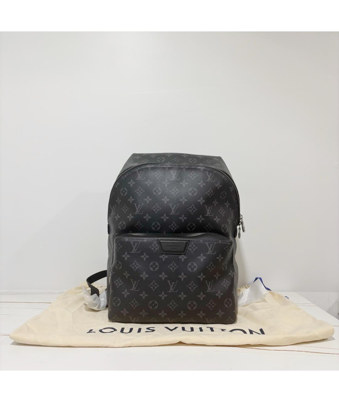 LOUIS VUITTON Черный рюкзак из канвы, фото 9
