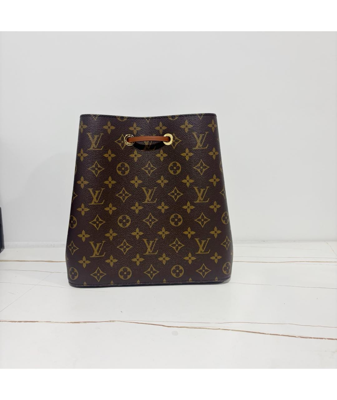 LOUIS VUITTON Коричневая сумка тоут из канвы, фото 2