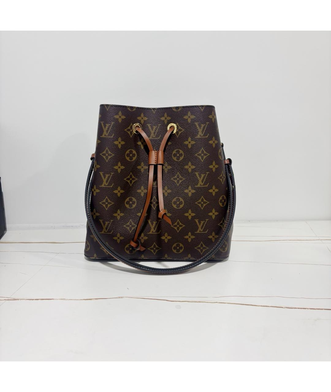 LOUIS VUITTON Коричневая сумка тоут из канвы, фото 10