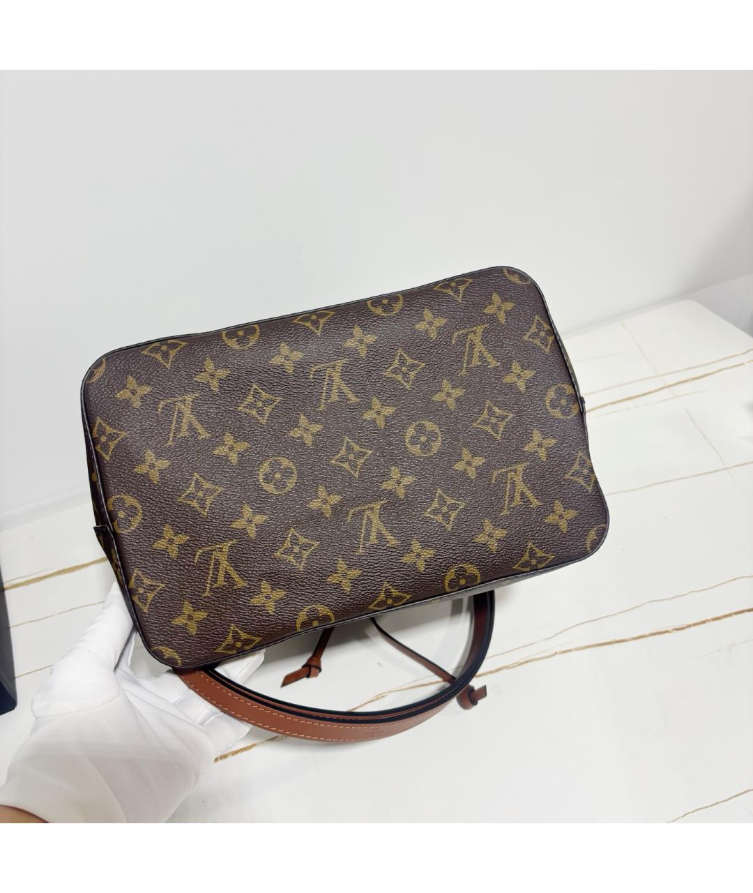 LOUIS VUITTON Коричневая сумка тоут из канвы, фото 6
