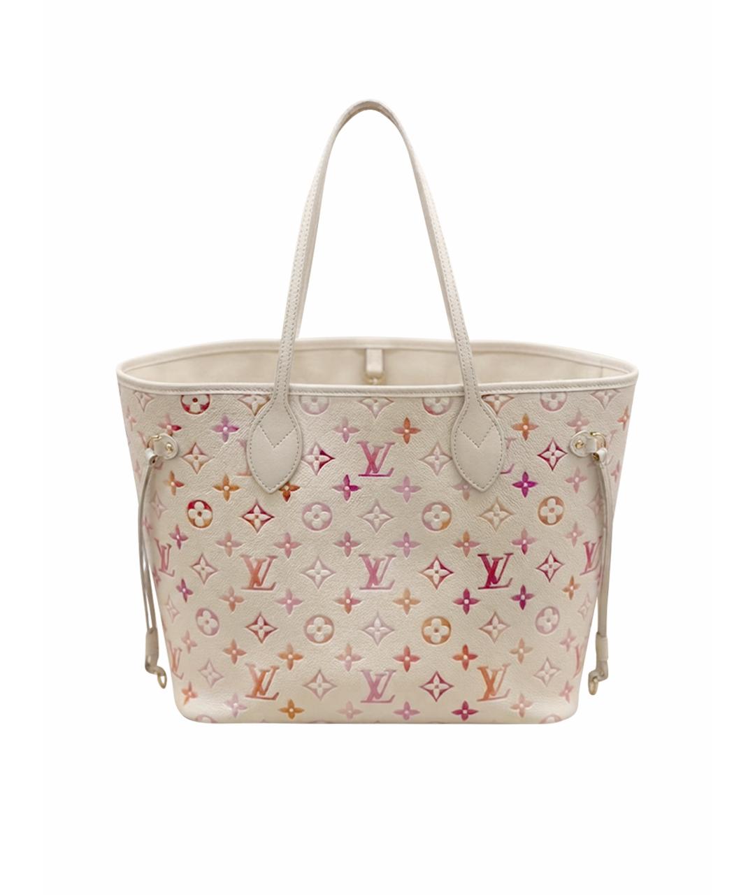 LOUIS VUITTON Белая кожаная сумка тоут, фото 1