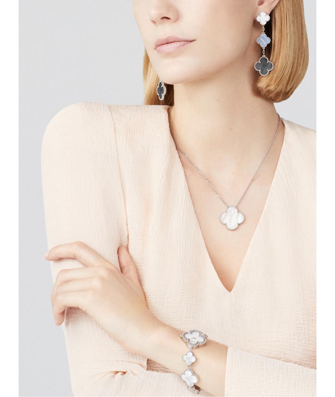VAN CLEEF & ARPELS Серебряное колье из белого золота, фото 7