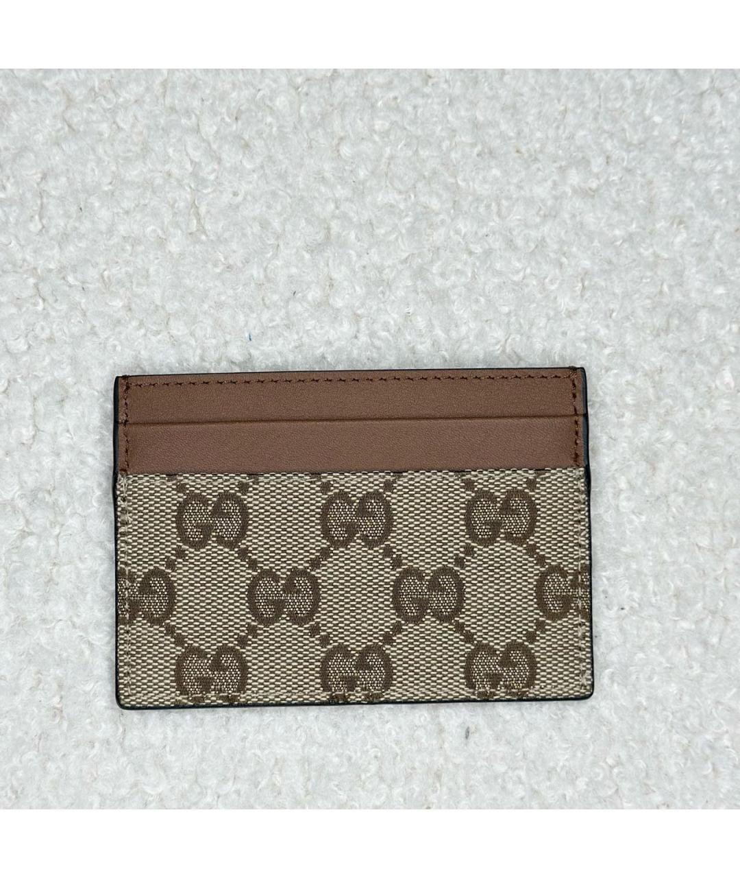 GUCCI Коричневый полиуретановый кардхолдер, фото 3