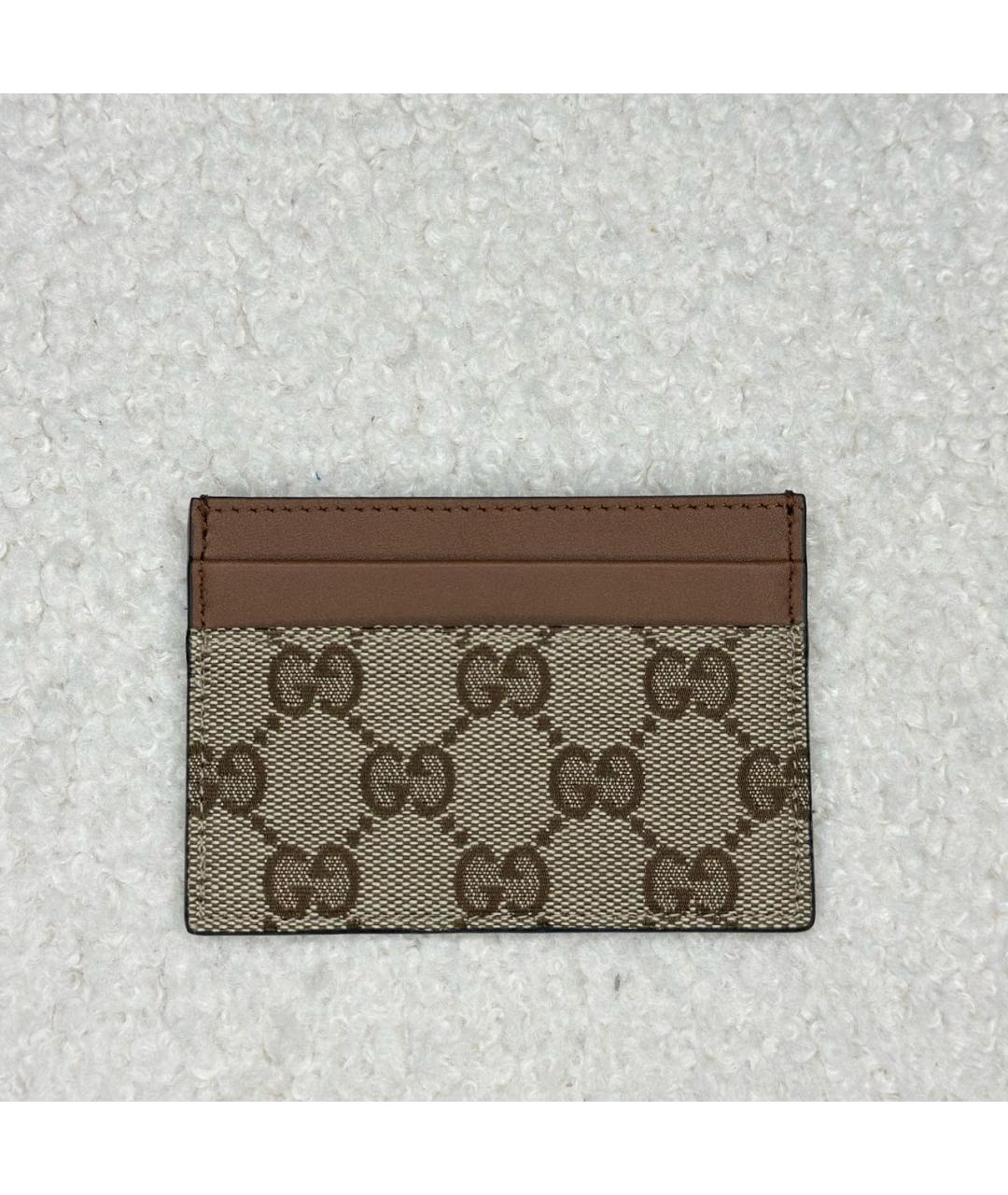 GUCCI Коричневый полиуретановый кардхолдер, фото 8
