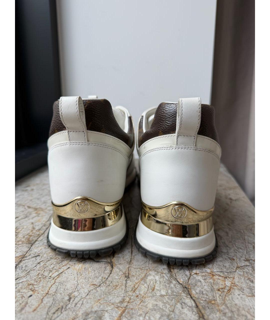 LOUIS VUITTON Белые кожаные кроссовки, фото 4