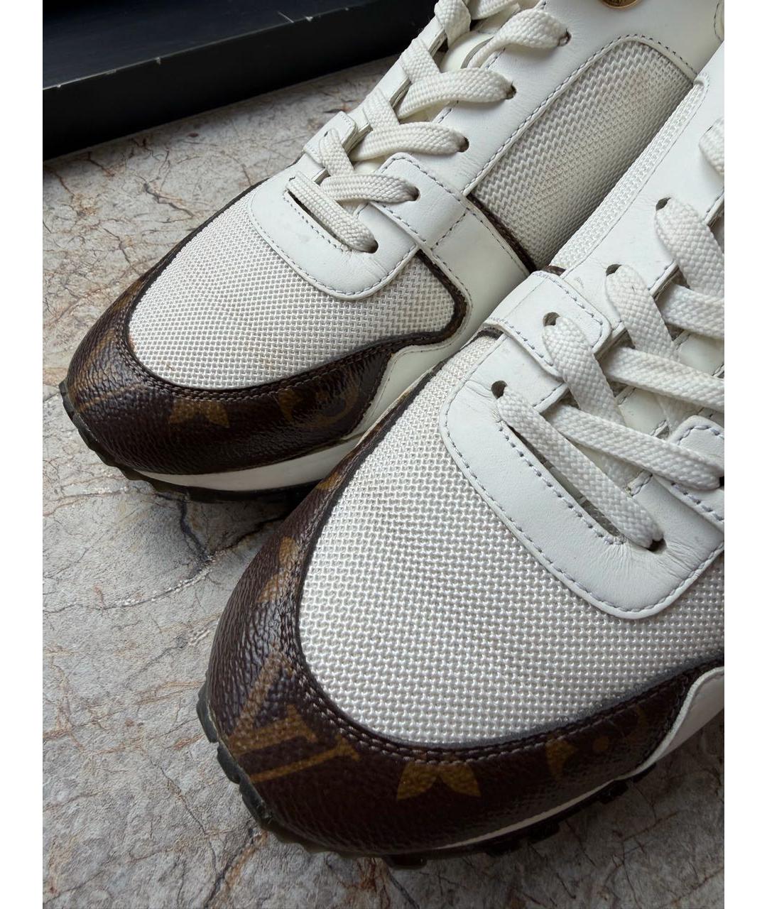 LOUIS VUITTON Белые кожаные кроссовки, фото 8