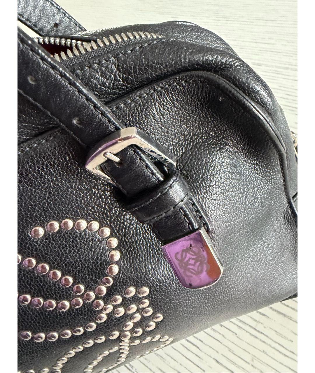 LOEWE Черная кожаная сумка тоут, фото 5