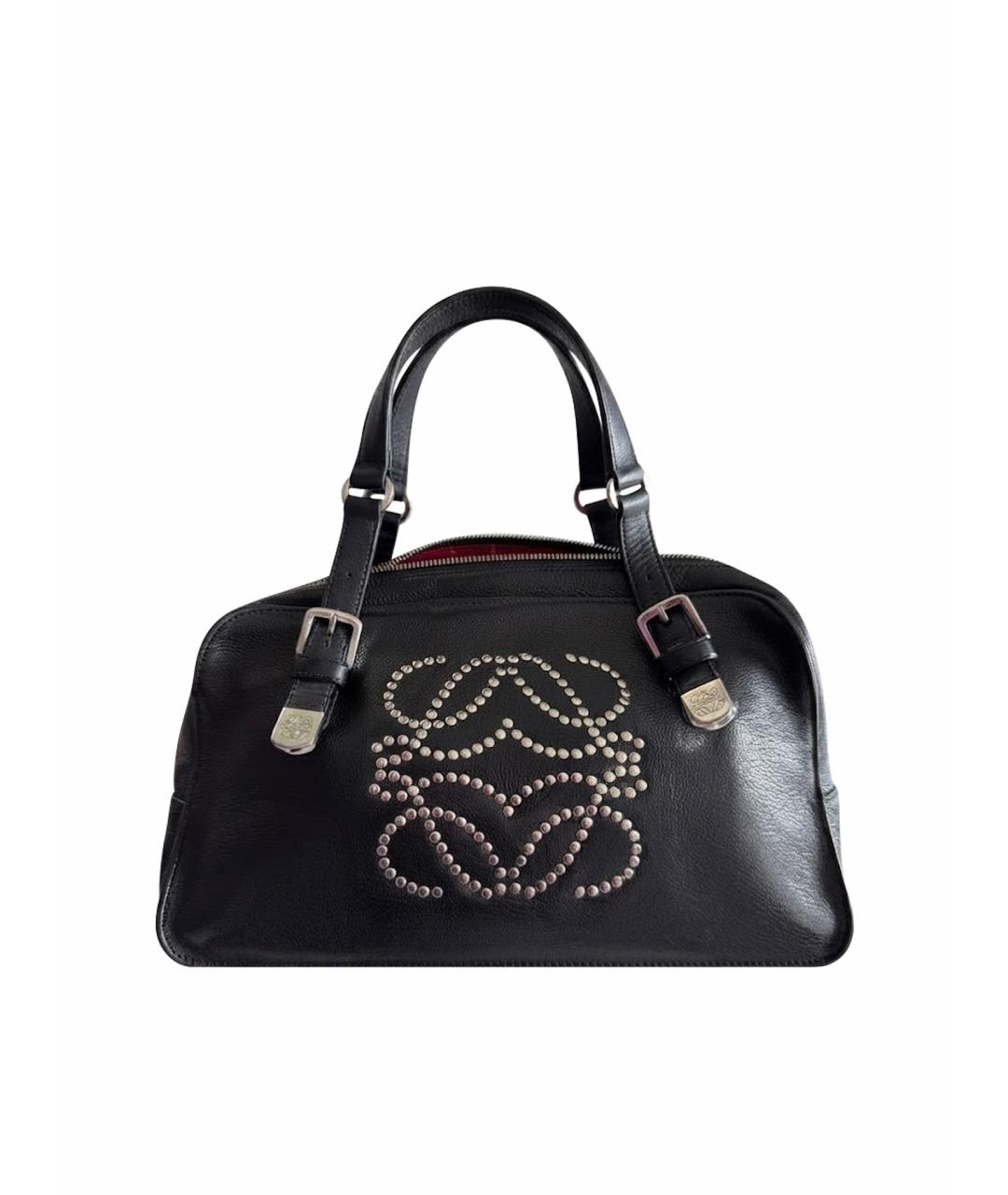 LOEWE Черная кожаная сумка тоут, фото 1