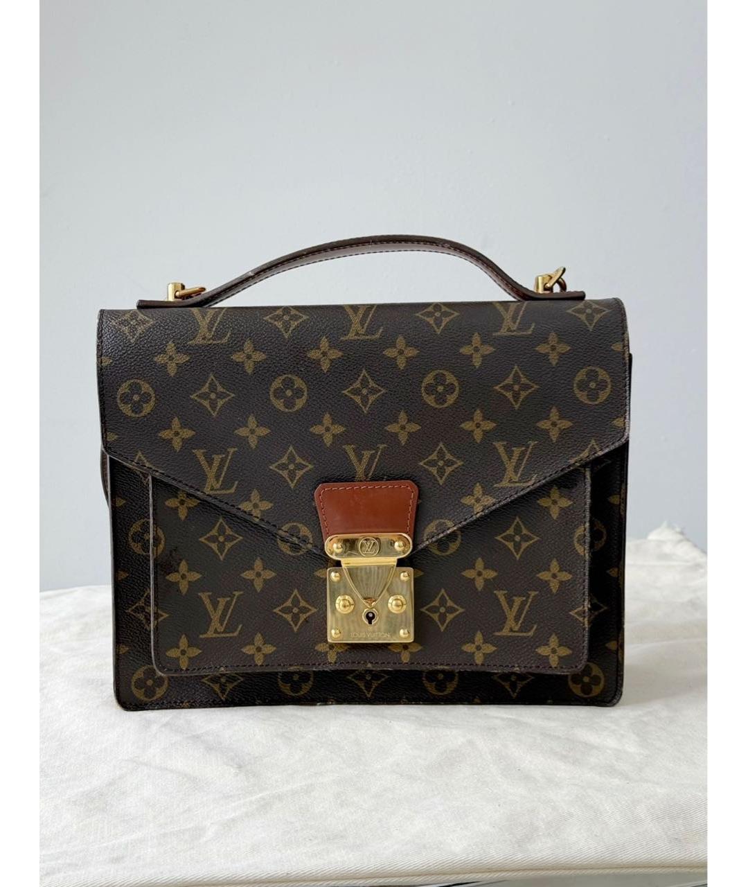 LOUIS VUITTON Коричневая сумка через плечо из канвы, фото 8