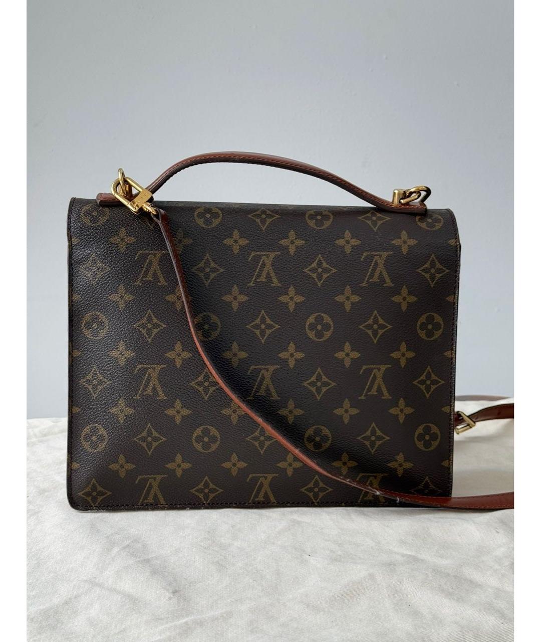 LOUIS VUITTON Коричневая сумка через плечо из канвы, фото 3